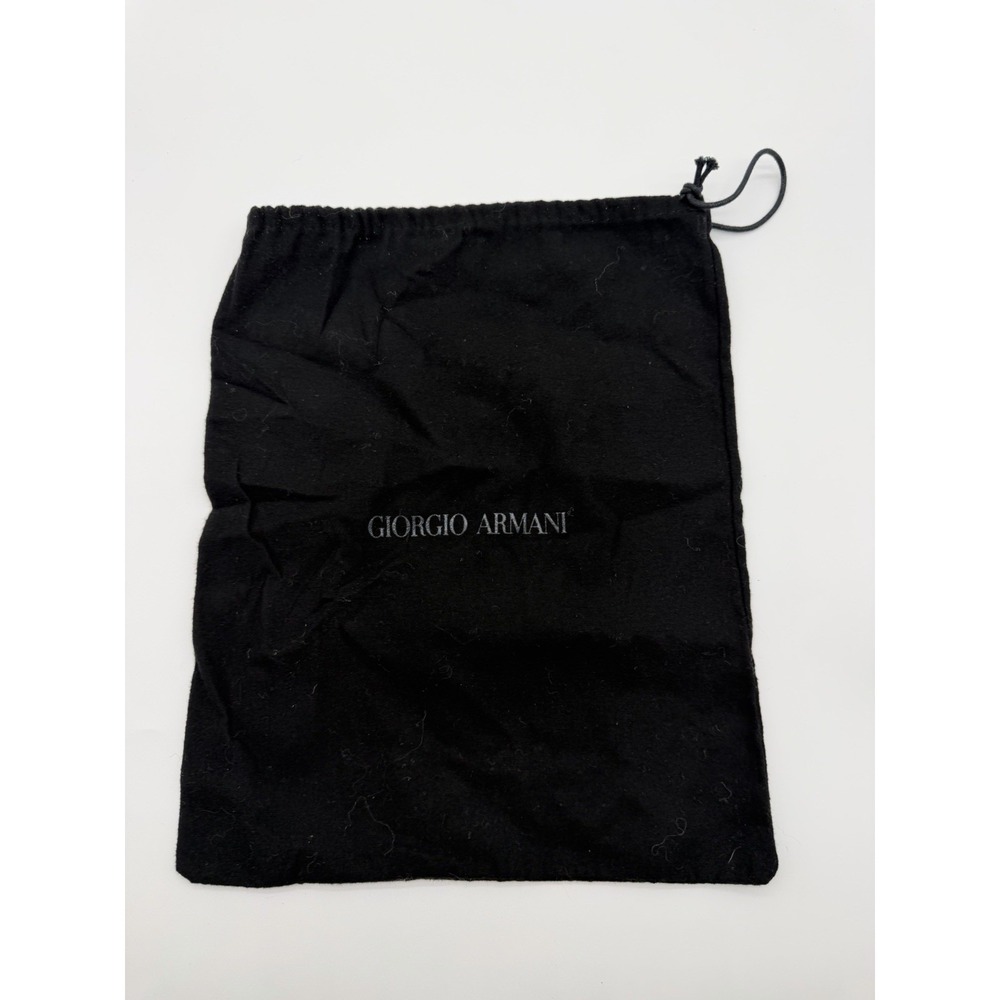 Giorgio Armani Black Drawstring Dust Bag Protective Storage Pouch Black 13x10"